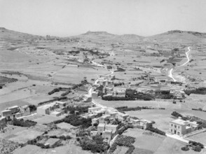 View from citadel in Victoria over countryside looking towards Ghasri and Giordan lighthouse in