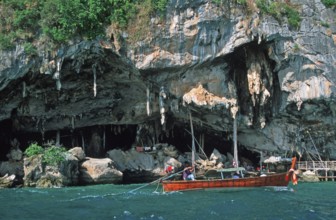 Viking Cave, Ko Phi Phi Le, two years in front of the tsunami, Thailand, December 2002, vintage,