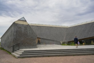 Naturum Nature Conservation Information Center at Vogelsee Tåkern, modern building with pitched