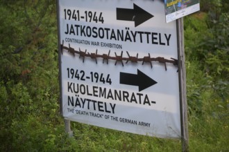 Kotiranta, Ala-Vuokki, Kainuu, Finland, guide to the continuation war exhibition and 'death rail'