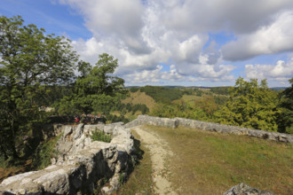 Castle ruins of Hohengundelfingen, ruins of a medieval hilltop castle, former headquarters of the
