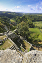 Castle ruins of Hohengundelfingen, ruins of a medieval hilltop castle, former headquarters of the