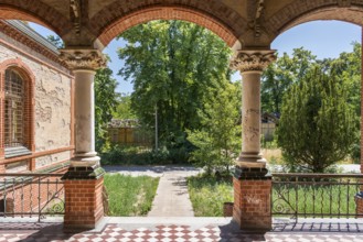 Lost Place, terrace of the Beelitz sanatorium, Brandenburg