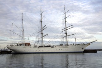 Sailing ship Gorch Fock 1 in the port of Stralsund, Hanseatic City of Stralsund,
