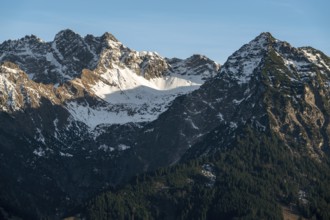 Mountains of the Allgäu Alps, Entschenkopf, Nebelhorn and Rubihorn, Oberstdorf, Oberallgäu, Allgäu,