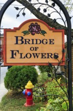 Flower Bridge, Bridge of Flowers, Roadside Sign, Garden, Mohawk Trail Scenic Road, Former Trade