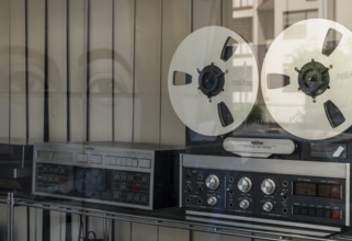 Old Revox tape recorder with receiver, Hight Tech from the sixties, Frankfurt am Main, Hesse,