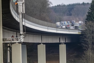 The Wiehl Valley Bridge, A4 motorway, the motorway bridge is considered extremely dilapidated,