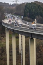 The Wiehl Valley Bridge, A4 motorway, the motorway bridge is considered extremely dilapidated,