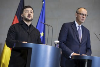 Volodymyr Zelensky (President of Ukraine) and Friedrich Merz (Chancellor of the Federal Republic of