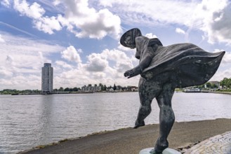 Bronze sculpture of Schleswig on the Schlei, City of Schleswig, Schleswig-Holstein, Germany