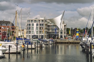 Port and Old Lighthouse Eckernförde Eckernförde, Schleswig-Holstein, Germany