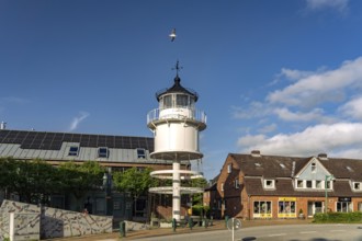 The old Friedrichsort lighthouse in the Friedrichsort district, Kiel, Schleswig-Holstein, Germany