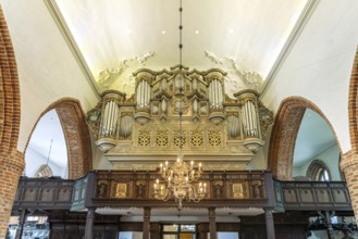 Organ of St. Nicolai Church in Eckernförde, Schleswig-Holstein, Germany