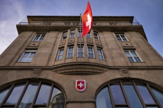 Consulate General of Switzerland, Swiss flag, Switzerland, Stuttgart, Baden-Württemberg, Germany