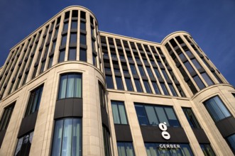 Exterior view of Das Gerber shopping center, Logo, Stuttgart, Baden-Württemberg, Germany