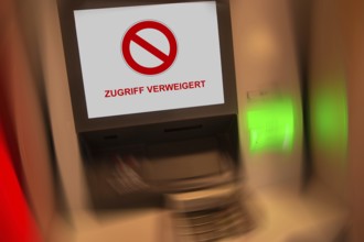 (photo montage) ATM with the display ACCESS DENIED
