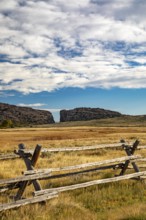 Alcova, Wyoming - Devil's Gate, a canyon cut through solid rock by the Sweetwater River. Emigrants