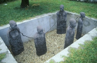 Slavery memorial on the Old Slave Market in Zanzibar Town, Zanzibar, Tanzania, Africa, June 2000,