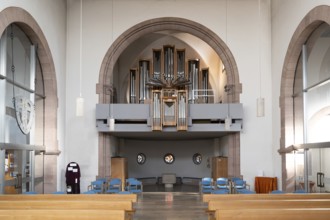 Organ gallery in St. Otto Church, Lauf an der Pegnitz, built around 1900, renovation 1970 to 1971,