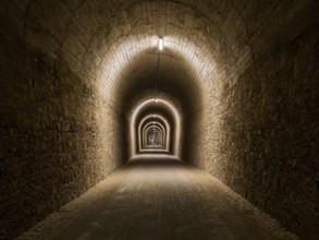 Tunnel del Castillo, Coripe Mountain Tunnel, illuminated longest tunnel on cycle path Via Verde de