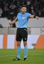 Referee Referee Marian Barbu (ROU) Gesture Gesture Europa League, MHPArena, MHP Arena Stuttgart,