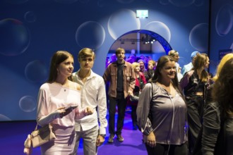 First visitors at the opening of Bubble Planet - The Adventure Museum for All Senses at Arena