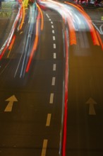Rote Rückleuchten, Rush Hour, Rheinuferstraße, Cologne, Rhineland, North Rhine-Westphalia, Germany