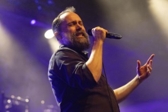 Neil Fallon, singer of Clutch, live on UK & European Tour 2025 at Huxley's New World in Berlin on