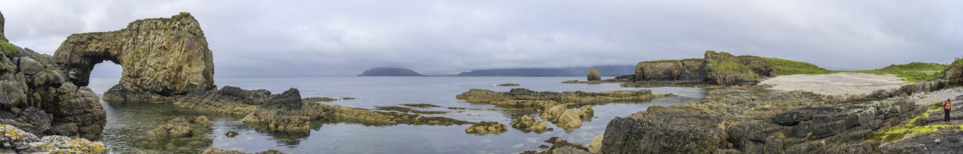 Panoramic Pollaird Sea Arch, Fanad, Co. Donegal, Ireland