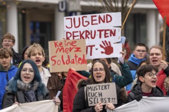 School strike against military service, around 600 participants in a demonstration against the