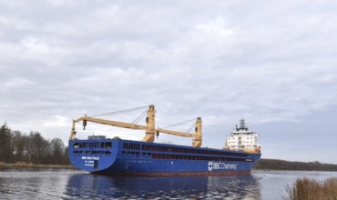 The new cargo ship, cargo ship, BBC SAO PAULO sails through the Kiel Canal, NOK, Kiel Canal,
