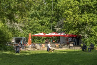 Beach bar and cafe Robin am See am Eichbaumsee in the Allermöhe district, Hamburg, Germany
