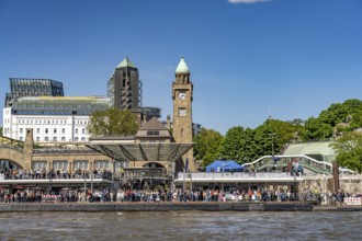 The St. Pauli Landungsbrücken at Hafengeburtstag Hamburg 2025 in the Free Hanseatic City of