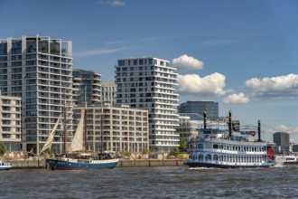 Incoming parade of ships and sailboats at Hafengeburtstag Hamburg 2025 in the Free Hanseatic City
