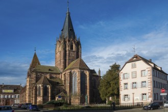 Gothic Church of St. Peter and Paul, Saints-Pierre-et-Paul, Wissembourg, Weissenburg, Alsace,