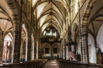 Interior view, Gothic Church of St. Peter and Paul, Saints-Pierre-et-Paul, Wissembourg,