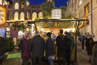 Leipzig Christmas market on the market in front of the Old Town Hall, Leipzig, Saxony, Germany