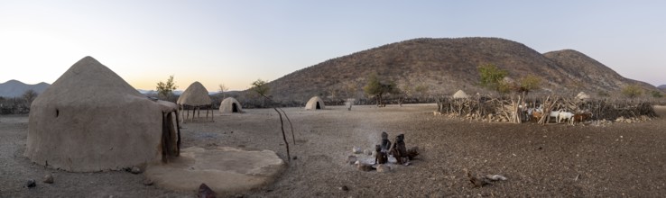 Cabin, traditional Himba village, Kaokoveld, Kunene, Namibia