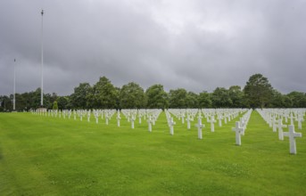 White crosses at the American Soldiers' Cemetery, Omaha Beach, Colleville-sur-Mer, Calvados