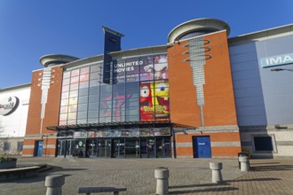 Cineworld multiplex cinema modern leisure development buildings, Cardinal Park, Ipswich town