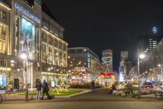 The KaDeWe, department store of the West on Tauentzienstraße in Christmas light decoration, Berlin,