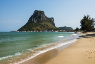 Lonely beach, Ao Noi Beach, Prachuap Khiri Khan, Prachuap Khiri Khan Province, Central Thailand,
