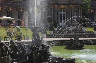 Water features of the Upper Grotto, Sun Temple, Hermitage in Bayreuth, Upper Franconia, Bavaria,