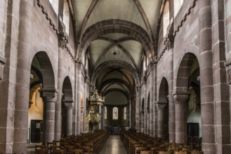 Interior view, Église Sainte-Foy, Sélestat, Schlettstadt, Alsace, Bas-Rhin Department, France