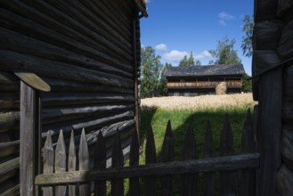 Maihaugen open-air museum with houses and objects from farms in Gudbrandsdal, Lillehammer am Mjøsa