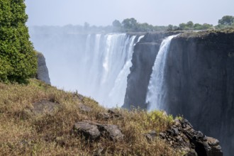 Water plunges into the depths, Victoria Falls, Zimbabwe