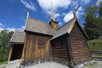Garmo Stave Church, Maihaugen open-air museum with houses and objects from farms in Gudbrandsdal,