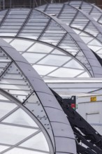 Stuttgart Central Station. Stuttgart 21 construction site. The new transit station is being built