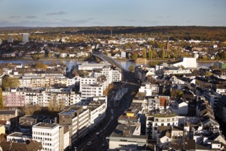 Panoramic view from town house towards Beul, Bonn, North Rhine-Westphalia, Germany